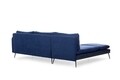 Coltar Reya Corner, Futon, 275x190x90 cm, metal, bleumarin