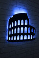 Decoratiune luminoasa LED, Colosseum, MDF, 60 LED-uri, Albastru