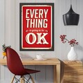 Tablou decorativ, Everything OK 2 (55 x 75), MDF , Polistiren, Multicolor