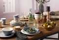 Set de masa 8 piese, Like Villeroy & Boch, Color Loop Rose, portelan premium, roz