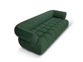 Canapea 3 locuri, Reese-192, Micadoni Home, 256x100x84 cm, catifea structurata, verde