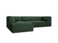 Coltar stanga 4 locuri, Ruby, Micadoni Home, BL, 273x180x69 cm, poliester, verde