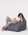 Fotoliu puf, Bean Bag Ferndale, Pyramid Bed, 145 cm, poliester impermeabil, gri fumuriu