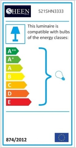 Candelabru, Sheen, Safderun - 405-S, E27, 100 W, metal/sticla