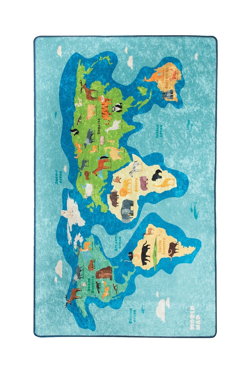 Covor, Map , 100x160 cm, Catifea, Multicolor - 1 | YEO