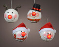 Glob cu LED Winking Snowman, Decoris, 8.5x7.5x8.2 cm, spuma, cu baterii, multicolor