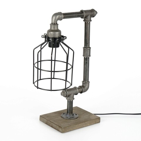 Lampa de masa, Evila Originals, 791EVL1588, Fier, Negru/Argintiu