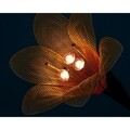 Lampa de gradina Lily, Lumineo, 17x17x82.5 cm, metal, galben/portocaliu