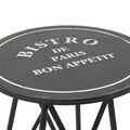 Set mobilier de gradina Bistro, InArt, 3 piese, pliabil, negru