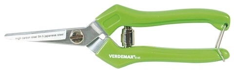 Foarfeca pentru gradinarit, Verdemax, Harvesting, 19 cm, otel/plastic, verde/gri