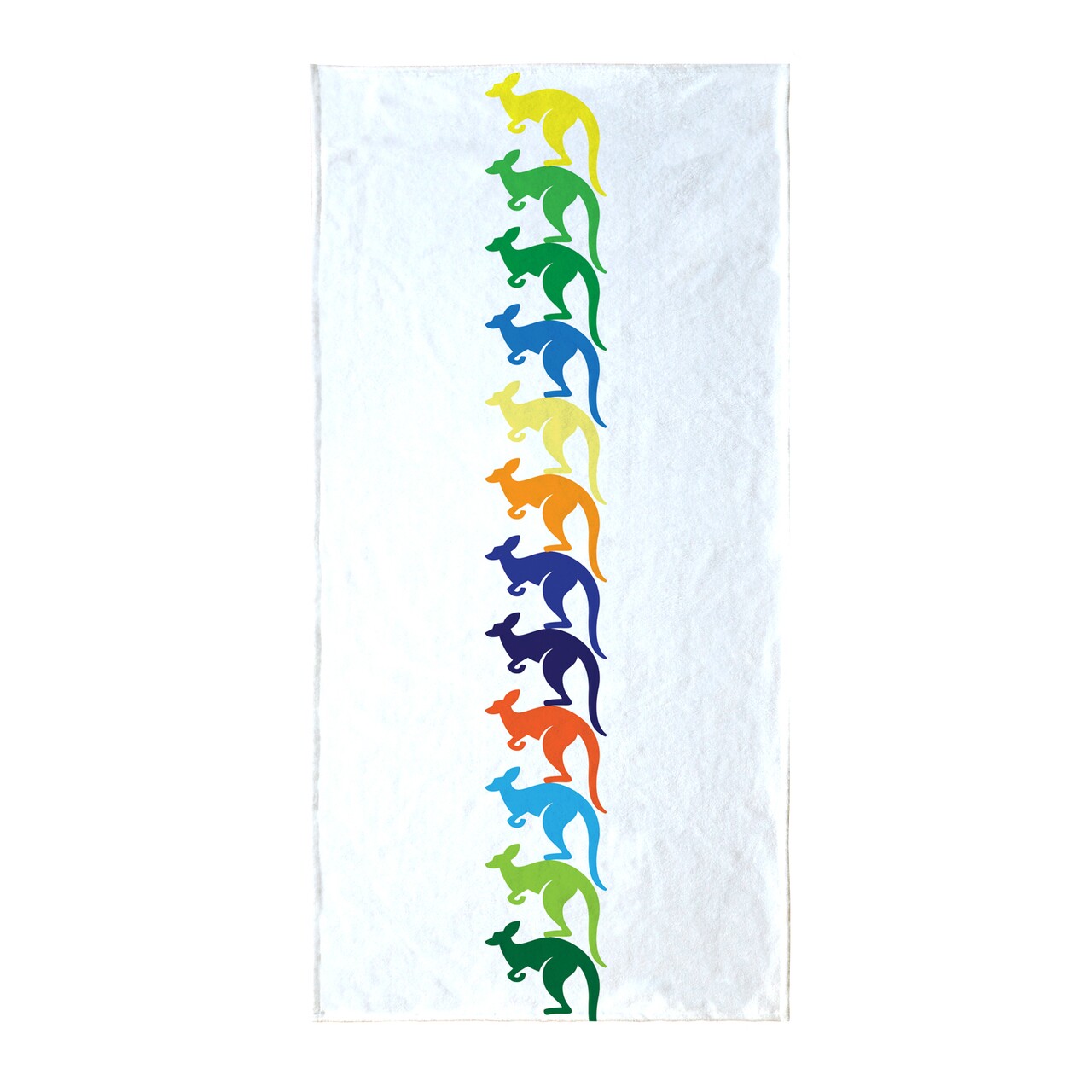 Prosop de plaja Linear Kangaroos, Oyo Concept, 80x155 cm, policoton, multicolor