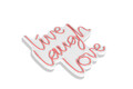 Decoratiune luminoasa LED, Live Laugh Love, Benzi flexibile de neon, DC 12 V, Roz