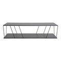 Masuta de cafea Tars, Pakoworld, 120x50x30 cm, PAL/metal, gri inchis/negru