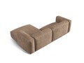 Coltar modular dreapta 2 locuri, Martina-120, Micadoni Home, 283x176x75 cm, catifea, bej inchis