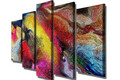 Set 5 tablouri decorative, BC52, Canvas, 70 x 20 cm, Multicolor