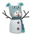 Decoratiune Snowman O, Decoris, poliester, alb/albastru