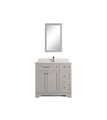 Set mobilier de baie (2 piese), Jussara, Yellowstone 36, Gri