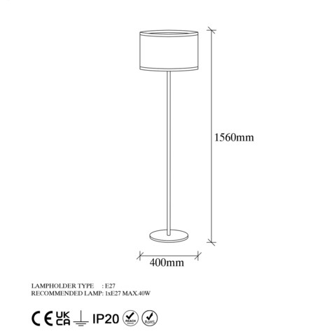 Lampadar, Fulgor, 942FLG1363, Metal, Vintage