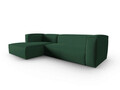 Coltar stanga 4 locuri, Mackay, Cosmopolitan Design, 282x166x73 cm, catifea tricotata, verde