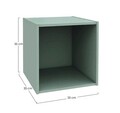 Raft modular Composite Cube, Bizzotto, 35x35x35 cm, PAL/MDF, verde sage