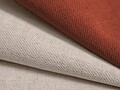 Taburet, Ruby, Micadoni Home, BL, 93x93x40 cm, tesatura chenille, bej/rosu