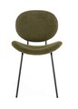 Scaun Maddie, Bizzotto, 52x59.5x79.5 cm, otel/poliester Boucle, verde inchis