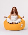 Fotoliu puf, Bean Bag, Ferndale Premium XXL, 115 x 130 cm, poliester impermeabil, galben