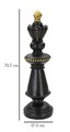 Statueta decorativa / Piesa de sah Rege, Black King, Mauro Ferretti, Ø11 x 32.5 cm, polirasina, negru/auriu