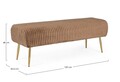 Bancheta Selena, Bizzotto, 2 locuri, 129x45.5x48 cm, catifea, bronz