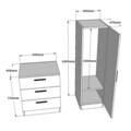 Dulap multifunctional, Locelso, CC6-W, Alb