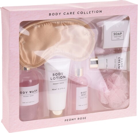 Set de baie Rose Petals, 7 piese, roz