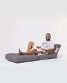 Fotoliu extensibil, Siesta, Ferndale Bean Bag, 55 - 180 cm, poliester impermeabil, gri fumuriu