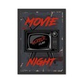 Tablou decorativ, Movie Night 2 (40 x 55), MDF , Polistiren, Multicolor