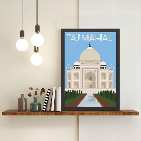 Tablou decorativ, Taj Mahal (40 x 55), MDF , Polistiren, Multicolor