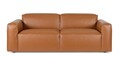 Canapea 3 locuri Joseph, Bizzotto, 216x94x77 cm, piele ecologica/lemn frasin, teracota