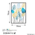 Decoratiune de perete, Atmi 2, Metal, Dimensiune: 70 x 50 cm, Multicolor