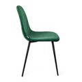 Scaun Slank, Homla, 44x52x85 cm, metal/catifea din poliester, verde deschis