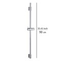 Bara cu suport pentru dus, Wenko, Classic, 90 cm, inox, gri