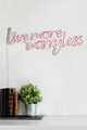 Decoratiune luminoasa LED, Live More Worry Less, Benzi flexibile de neon, DC 12 V, Roz