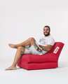 Fotoliu extensibil, Siesta, Ferndale Bean Bag, 55 - 180 cm, poliester impermeabil, rosu