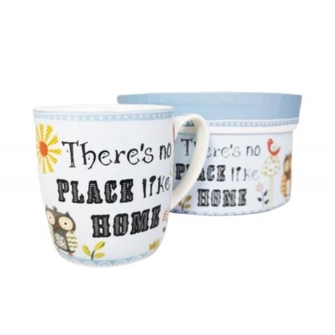 Cana in cutie cadou, No place like Home, Churchill, portelan Fine China, 360 ml