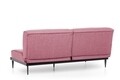 Canapea extensibila Anton Sofabed, Futon, 3 locuri, 190x130 cm, metal, rosu grizzled