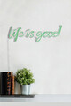 Decoratiune luminoasa LED, Life Is Good, Benzi flexibile de neon, DC 12 V, Verde