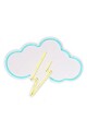 Decoratiune luminoasa LED, Thunder Storm,  Benzi flexibile de neon, DC 12 V, Albastru/Galben