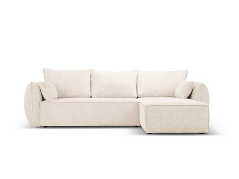 Coltar extensibil dreapta 4 locuri, Kaelle, Micadoni Home, BL, 252x165x87 cm, poliester chenille, bej deschis