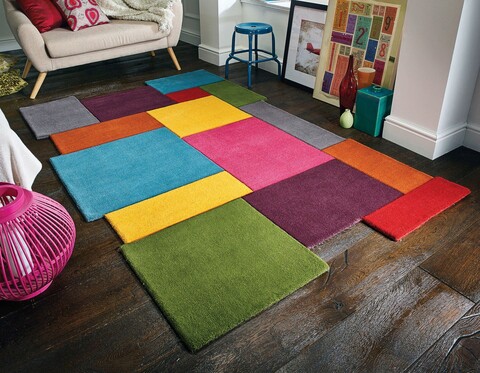 Covor Collage Multi, Flair Rugs, 150x240 cm, lana, multicolor