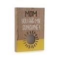 Decoratiune luminoasa Mom Sunshine, Versa, 20x28 cm, lemn