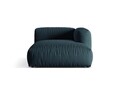 Sezlong modular living dreapta 1 loc, Martina-169, Micadoni Home, 176x123x75 cm, tesatura structurata catifelata, albastru jeans