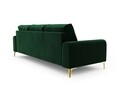 Canapea, Madara, Mazzini Sofas, 4 locuri, gold legs, 237x102x90 cm, catifea, verde bottle