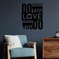 Decoratiune de perete, What Do You Love , Metal, Dimensiune: 57 x 70 cm, Negru